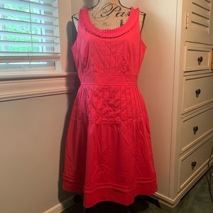 Madison Leigh dark coral colored dress